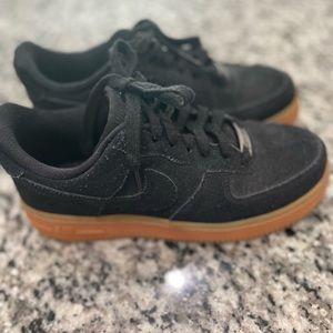 Gum Bottom Black Suede Nike Air Force 1